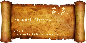 Puchard Piroska névjegykártya